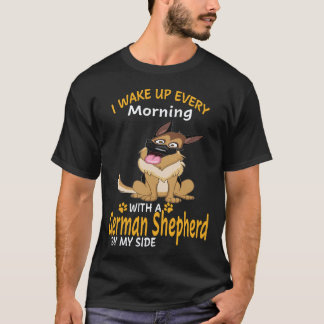 19 Ik word elke ochtend wakker met een Duitse herd T-shirt
