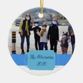 19 jaar geleden werd ons eerste pandemische kerstf keramisch ornament (Voorkant)