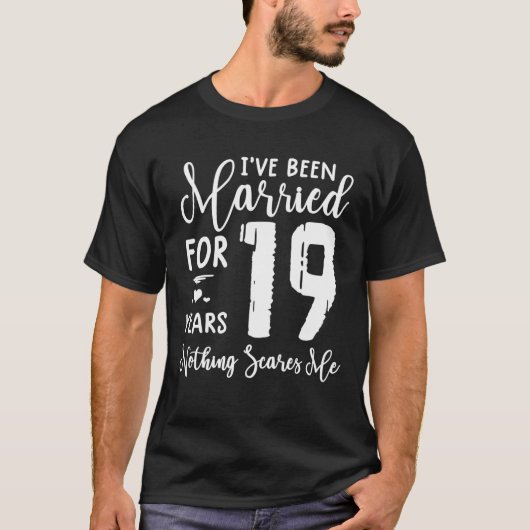 19 jaar getrouwd Funny Couple 19th Jubileum T-shirt (Voorkant)
