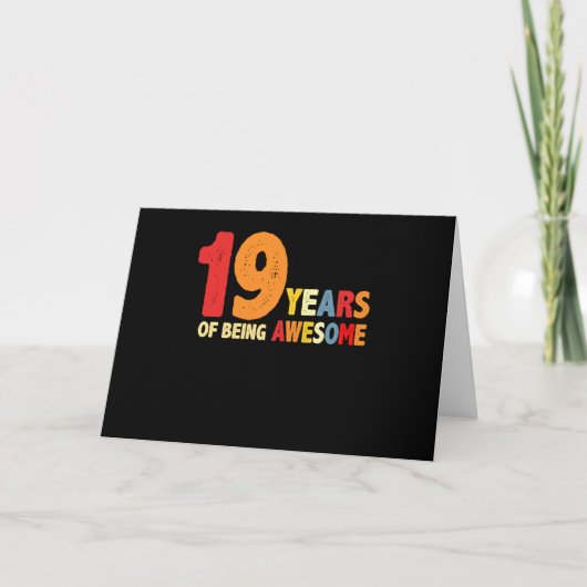 19 Jaar Geweldig Zijn Cadeaus 19 Jaar Kaart (Voorkant)
