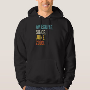 19 jaar Geweldige sinds juni 2003 19e verjaardag Hoodie