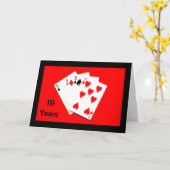 19 jaar is een grote deal! Jubileum-kaart Kaart (Gele Bloem)