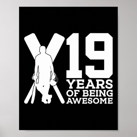 19 jaar lang geweldig cricket 19e verjaardag poster (Voorkant)