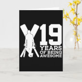 19 jaar lang geweldig cricketen 19e verjaardag kaart (Gele Bloem)