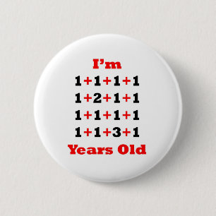 19 jaar oud Blk Red Ronde Button 5,7 Cm