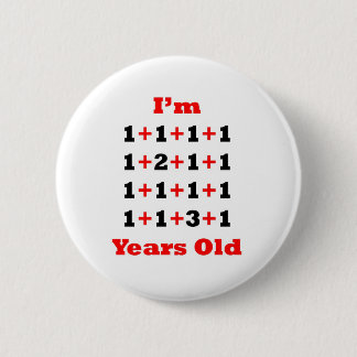 19 jaar oud Blk Red Ronde Button 5,7 Cm