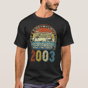 19 jaar oud cadeau Geweldige sinds september 2003 T-shirt