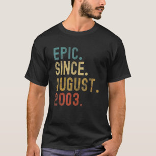 19 jaar oud epic sinds augustus 2003 19e verjaarda t-shirt