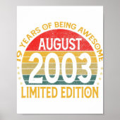 19 jaar oud Geweldige sinds 19 augustus 2003 Poster (Voorkant)