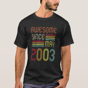 19 jaar oud Geweldige sinds mei 2003 50e verjaarda T-shirt
