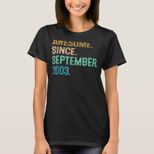 19 jaar oud Geweldige sinds september 2003 19e ver T-shirt