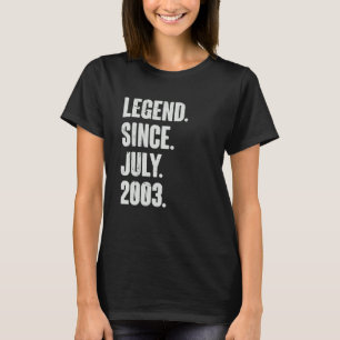 19 jaar oude 19e verjaardag legende sinds juli 200 t-shirt