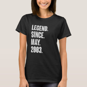 19 jaar oude 19e verjaardag Legende sinds mei 2003 T-shirt