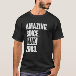 19 jaar oude 19e verjaardag sinds mei 2003 t-shirt