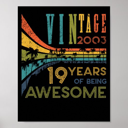 19 jaar oude  2003 19e verjaardag poster (Voorkant)