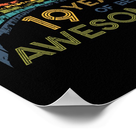 19 jaar oude 2003 19e verjaardag poster (Hoek)