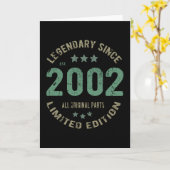 19 jaar oude Bday 2002 legende sinds 19e verjaarda Kaart (Gele Bloem)