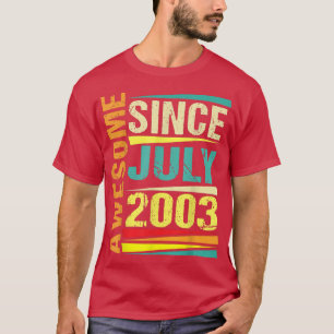 19 jaar oude cadeautjes sinds juli 2003 19e verjaa t-shirt