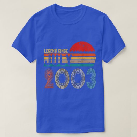 19 jaar oude cadeautjes sinds juli 2003 19e verjaa t-shirt (Design voorkant)