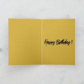 19 jaar oude Kaart, zwart en goud Aankondiging (Binnen)