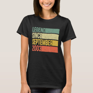 19 jaar oude legend sinds september 2003 19e herfs t-shirt