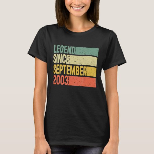 19 jaar oude legend sinds september 2003 19e herfs t-shirt (Voorkant)