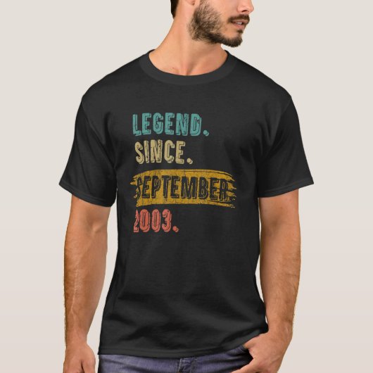 19 jaar oude legend sinds september 2003 19e herfs t-shirt (Voorkant)