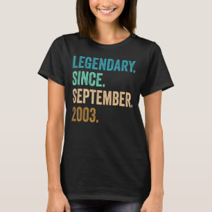 19 jaar oude legendaris sinds september 2003 19e e t-shirt