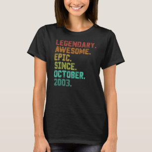19 jaar oude legering sinds oktober 2003 19e geboo t-shirt