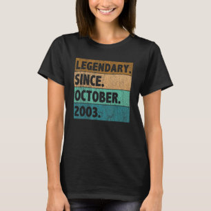 19 jaar oude legering sinds oktober 2003 19e geboo t-shirt