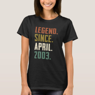 19 jaar oude leggende sinds april 2003 19e verjaar t-shirt
