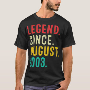 19 jaar oude Retro Legend sinds augustus 2003 19e  T-shirt