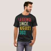 19 jaar oude Retro Legend sinds augustus 2003 19e  T-shirt (Voorkant volledig)