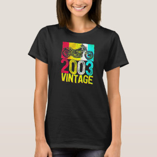 19 Jaar Oude Retro Motorfiets Vintage 2003 19e Geb T-shirt