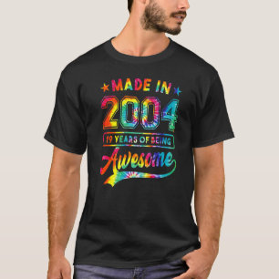 19 jaar oude Tie Dye 19th Birthday Women Girl Awes T-shirt
