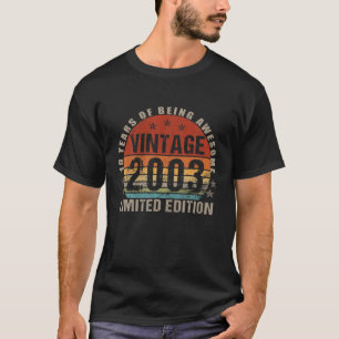 19 jaar oude Vintage 2003 Limited Edition 19th Bir T-shirt