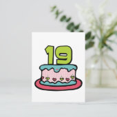 19 jaar oude vogelbeker briefkaart (Staand voorkant)