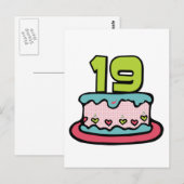 19 jaar oude vogelbeker briefkaart (Voorkant / Achterkant)