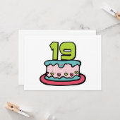 19 jaar oude vogelbeker kaart (Voorkant / Achterkant in situ)