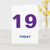 19 jaar van Oude vandaag Verjaardag 19 Kaart (Gele Bloem)