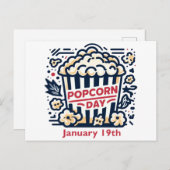 19 jan - Popcorndag Briefkaart (Voorkant / Achterkant)
