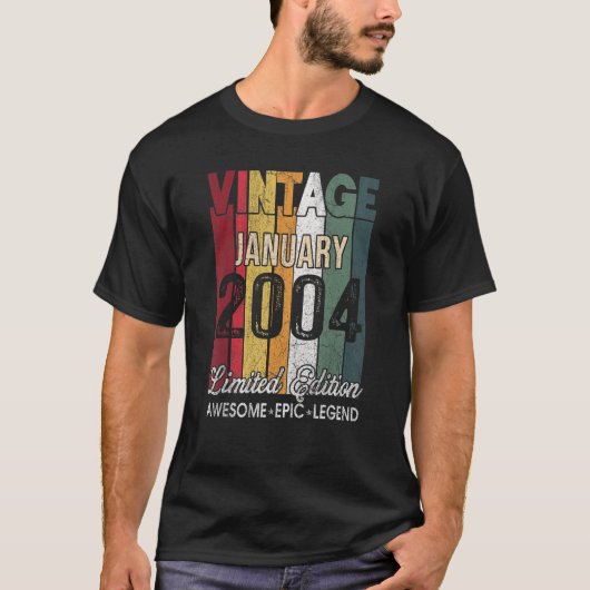 19 januari 2004 19 jaar oud t-shirt (Voorkant)