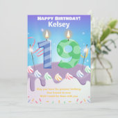 19-jarige Happy Birthday-kaart (Staand voorkant)