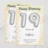 19-jarige Happy Birthday-kaart (Voorkant / Achterkant)