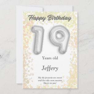19-jarige Happy Birthday-kaart