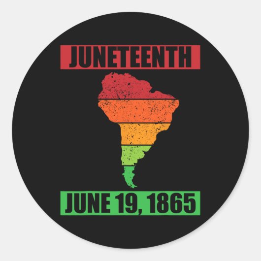 19 juni 1865 - 1 juni ronde sticker (Voorkant)