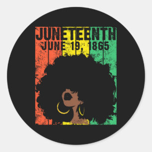 19 juni 1865 Ancestoren African Americ Ronde Sticker