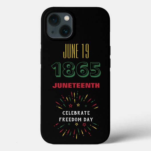 19 juni 1865 Juneteenth Black History Fireworks Case-Mate iPhone Case (Achterkant)