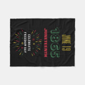 19 juni 1865 Juneteenth Black History Fireworks Fleece Deken (Voorkant (Horizontaal))