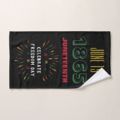 19 juni 1865 Juneteenth Black History Fireworks Handdoek (Handdoek)